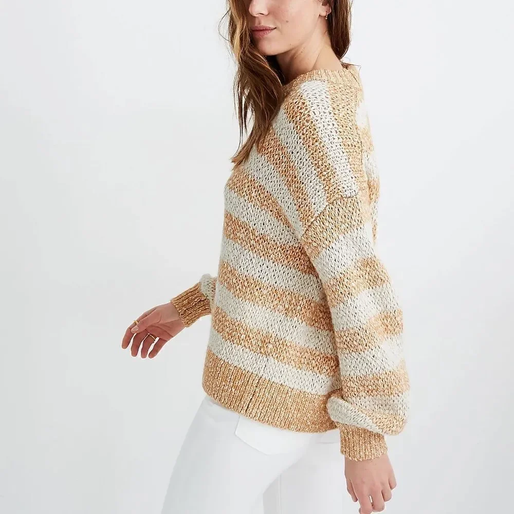 Madewell | Baez Pullover Sweater in Stripe | XS